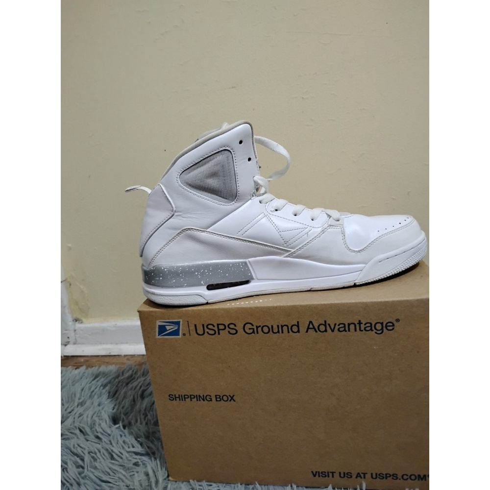 Nike Air Jordan(2013) Flight SC-3 Men Size 11.5 White Silver Sneakers 629877-100 - Picture 10 of 12